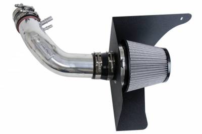 HPS Silicone Hose - HPS Performance Cold Air Intake Kit 15-17 Ford Mustang 3.7L V6, Includes Heat Shield, Polish