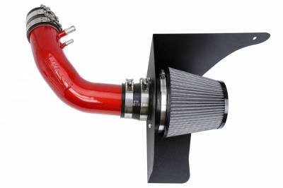 HPS Silicone Hose - HPS Performance Cold Air Intake Kit 15-17 Ford Mustang 3.7L V6, Includes Heat Shield, Red