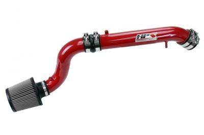 HPS Silicone Hose - HPS Performance Cold Air Intake Kit 92-95 Honda Civic SOHC D Series DOHC B Series, Converts to Shortram, Red
