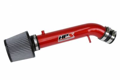 HPS Silicone Hose - HPS Performance Shortram Air Intake 1992-1995 Honda Civic EG SOHC D Series D15 D16, Includes Heat Shield, Red