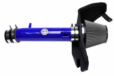 HPS Silicone Hose - HPS Performance Shortram Air Intake 2011-2014 Ford Mustang 3.7L V6, Includes Heat Shield, Blue