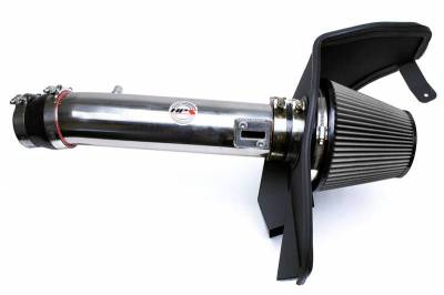 HPS Silicone Hose - HPS Performance Shortram Air Intake 2011-2014 Ford Mustang 3.7L V6, Includes Heat Shield, Polish
