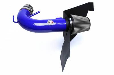 HPS Silicone Hose - HPS Performance Shortram Air Intake 2015-2017 Ford Mustang GT V8 5.0L, Includes Heat Shield, Blue