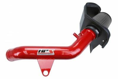 HPS Silicone Hose - HPS Performance Shortram Air Intake 2016-2018 BMW M2 F87 3.0L Turbo N55, Includes Heat Shield, Red