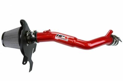 HPS Silicone Hose - HPS Performance Shortram Air Intake 2018-2019 Lexus GS300 2.0L Turbo, Includes Heat Shield, Red