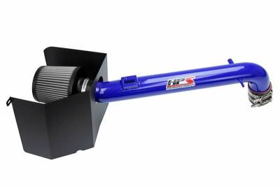 HPS Silicone Hose - HPS Performance Shortram Air Intake Kit 2005-2020 Toyota Tacoma 2.7L, Includes Heat Shield, Blue