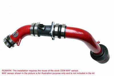 HPS Silicone Hose - HPS Red Cold Air Intake (Converts to Shortram) for 02-06 Nissan Altima 2.5L 4Cyl