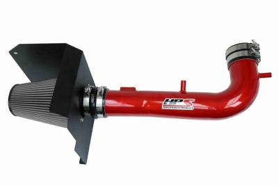 HPS Silicone Hose - HPS Red Cold Air Intake Kit with Heat Shield for 14-18 GMC Sierra 1500 5.3L V8