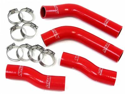 HPS Silicone Hose - HPS Red Reinforced Silicone Coolant Hose Kit (4pc set) for front radiator for Toyota 90-99 MR2 3SGTE Turbo