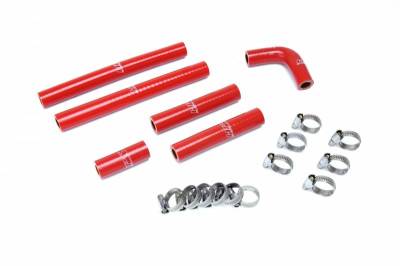 HPS Silicone Hose - HPS Red Reinforced Silicone Heater Hose Kit 1FZ-FE for Toyota 92-97 Land Cruiser FJ80 4.5L I6 equipped with rear heater