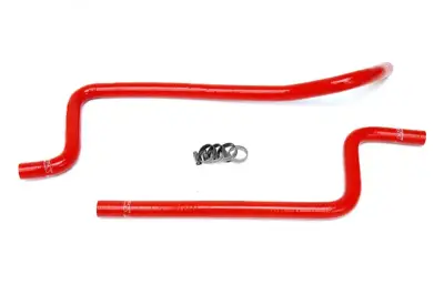 HPS Silicone Hose - HPS Red Reinforced Silicone Heater Hose Kit for Jeep 97-01 Wrangler TJ 4.0L Left Hand Drive