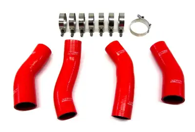 HPS Silicone Hose - HPS Red Reinforced Silicone Intercooler Hose Kit for Nissan 90-96 300ZX Twin Turbo