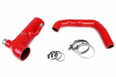 HPS Silicone Hose - HPS Red Reinforced Silicone Post MAF Air Intake Hose + Sound Tube 2pc Kit for Subaru 13-16 BRZ