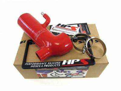 HPS Silicone Hose - HPS Red Reinforced Silicone Post MAF Air Intake Hose Kit - Retain Stock Sound Tube for Subaru 13-16 BRZ