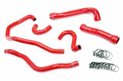 HPS Silicone Hose - HPS Red Reinforced Silicone Radiator + Heater Hose Kit Coolant for BMW 01-06 E46 M3 Left Hand Drive