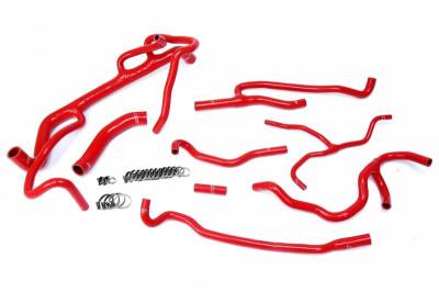 HPS Silicone Hose - HPS Red Reinforced Silicone Radiator + Heater Hose Kit Coolant for Chevy 16-17 Camaro SS Coupe 6.2L V8