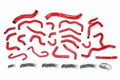 HPS Silicone Hose - HPS Red Reinforced Silicone Radiator + Heater Hose Kit Coolant for Lexus 08-16 LX570 5.7L V8