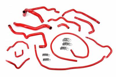 HPS Silicone Hose - HPS Red Reinforced Silicone Radiator + Heater Hose Kit Coolant for Mazda 10-13 Mazdaspeed 3 2.3L Turbo