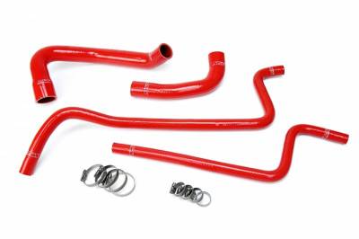 HPS Silicone Hose - HPS Red Reinforced Silicone Radiator + Heater Hose Kit for Jeep 00-01 Wrangler TJ 4.0L Left Hand Drive
