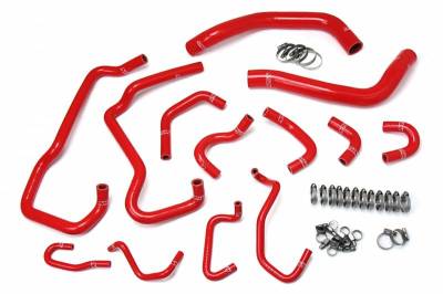 HPS Silicone Hose - HPS Red Reinforced Silicone Radiator + Heater Hose Kit for Toyota 16-20 Tacoma 3.5L V6