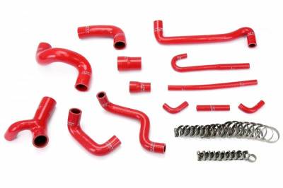 HPS Silicone Hose - HPS Red Reinforced Silicone Radiator and Heater Hose Kit Coolant for BMW 88-91 E30 M3 Left Hand Drive