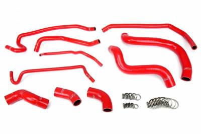 HPS Silicone Hose - HPS Red Reinforced Silicone Radiator and Heater Hose Kit Coolant for Ford 11-14 Mustang GT 5.0L V8 & Boss 302