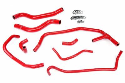 HPS Silicone Hose - HPS Red Reinforced Silicone Radiator and Heater Hose Kit Coolant for Ford 2015-2019 Mustang Ecoboost 2.3L Turbo