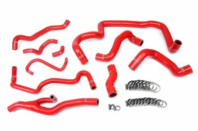 HPS Silicone Hose - HPS Red Reinforced Silicone Radiator and Heater Hose Kit Coolant for Mini 07-11 Cooper S R56 1.6L Turbo Automatic Trans
