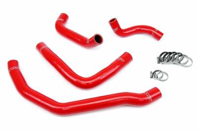 HPS Silicone Hose - HPS Red Reinforced Silicone Radiator Coolant Hose Kit (4pc set) for rear engine for Toyota 90-99 MR2 3SGTE Turbo