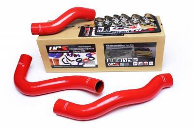 HPS Silicone Hose - HPS Red Reinforced Silicone Radiator Hose Kit Coolant for Ford 08-10 F450 Superduty Powerstroke 6.4L Diesel