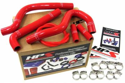 HPS Silicone Hose - HPS Red Reinforced Silicone Radiator Hose Kit Coolant for Kawasaki 94-02 KX250