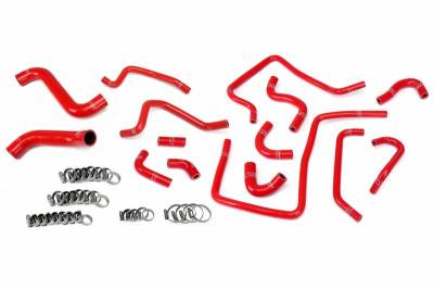 HPS Silicone Hose - HPS Red Reinforced Silicone Radiator, Heater and Ancillary Hose Kit Coolant for Subaru 02-03 Impreza WRX 2.0L Turbo