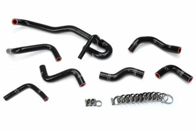 HPS Silicone Hose - HPS Reinforced Black Silicone Heater Hose Kit Coolant for Toyota 89-92 4Runner 3.0L V6 with Rear Heater Left Hand Drive