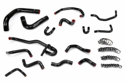 HPS Silicone Hose - HPS Reinforced Black Silicone Radiator + Heater Hose Kit Coolant for Toyota 89-92 4Runner 3.0L V6 with Rear Heater Left Hand Drive