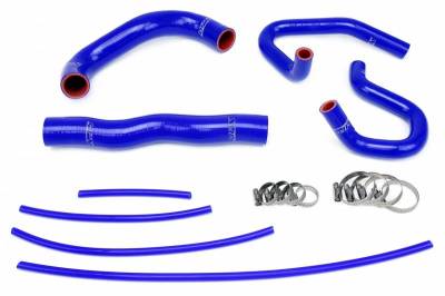 HPS Silicone Hose - HPS Reinforced Blue Silicone Radiator + Heater Hose Kit Coolant for Hyundai 13-14 Genesis Coupe 2.0T Turbo 4Cyl