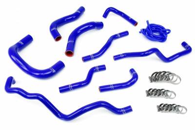 HPS Silicone Hose - HPS Reinforced Blue Silicone Radiator + Heater Hose Kit Coolant for Scion 08-14 iQ 1.3L