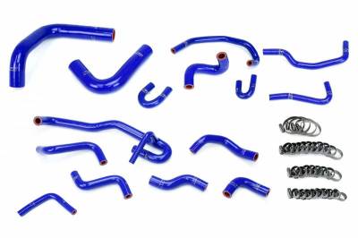 HPS Silicone Hose - HPS Reinforced Blue Silicone Radiator + Heater Hose Kit Coolant for Toyota 89-92 4Runner 3.0L V6 with Rear Heater Left Hand Drive