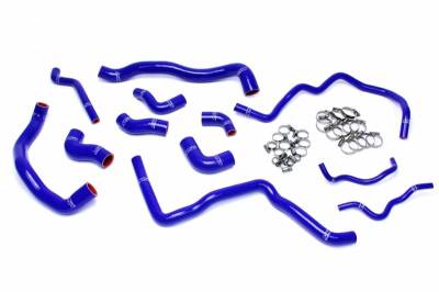 HPS Silicone Hose - HPS Reinforced Blue Silicone Radiator + Heater Hose Kit Coolant for Volkswagen 12-13 Golf R 2.0T Turbo Left Hand Drive