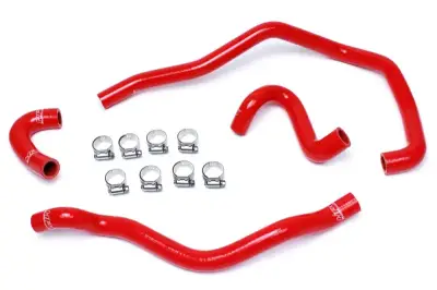HPS Silicone Hose - HPS Reinforced Red Silicone Heater Hose Kit Coolant for BMW 01-06 E46 M3 Left Hand Drive