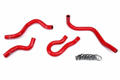 HPS Silicone Hose - HPS Reinforced Red Silicone Heater Hose Kit Coolant for Honda 99-00 Civic EM1 Si B16 1.6L DOHC