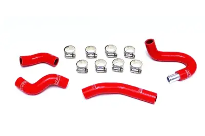 HPS Silicone Hose - HPS Reinforced Red Silicone Heater Hose Kit Coolant for Nissan 07-08 350Z VQ35HR