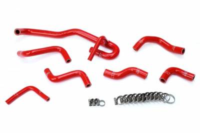 HPS Silicone Hose - HPS Reinforced Red Silicone Heater Hose Kit Coolant for Toyota 89-92 4Runner 3.0L V6 with Rear Heater Left Hand Drive
