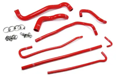 HPS Silicone Hose - HPS Reinforced Red Silicone Radiator + Heater Hose Kit Coolant for Chevy 97-04 Corvette 5.7L V8