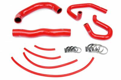 HPS Silicone Hose - HPS Reinforced Red Silicone Radiator + Heater Hose Kit Coolant for Hyundai 13-14 Genesis Coupe 2.0T Turbo 4Cyl