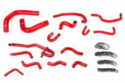 HPS Silicone Hose - HPS Reinforced Red Silicone Radiator + Heater Hose Kit Coolant for Toyota 89-92 4Runner 3.0L V6 with Rear Heater Left Hand Drive