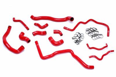 HPS Silicone Hose - HPS Reinforced Red Silicone Radiator + Heater Hose Kit Coolant for Volkswagen 12-13 Golf R 2.0T Turbo Left Hand Drive