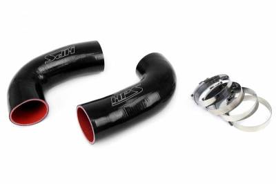 HPS Silicone Hose - HPS Silicone Post MAF Dual Air Intake Tubes Kit Black 5.0L V8 for BMW 98-03 M5 E39