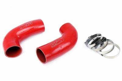 HPS Silicone Hose - HPS Silicone Post MAF Dual Air Intake Tubes Kit Red 5.0L V8 for BMW 98-03 M5 E39