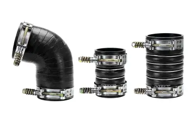 HPS Silicone Hose - HPS High Temp Aramid Reinforced Silicone Intercooler Hose Boots Kit for Chevy 2006-2010 Silverado 3500 6.6L Duramax Diesel