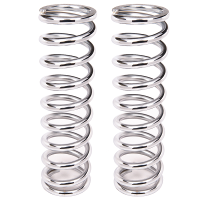 Aldan Performance - Coil-Over-Spring, 100 lbs./in. Rate, 12 in. Length, 2.5 in. I.D. Chrome, Pair